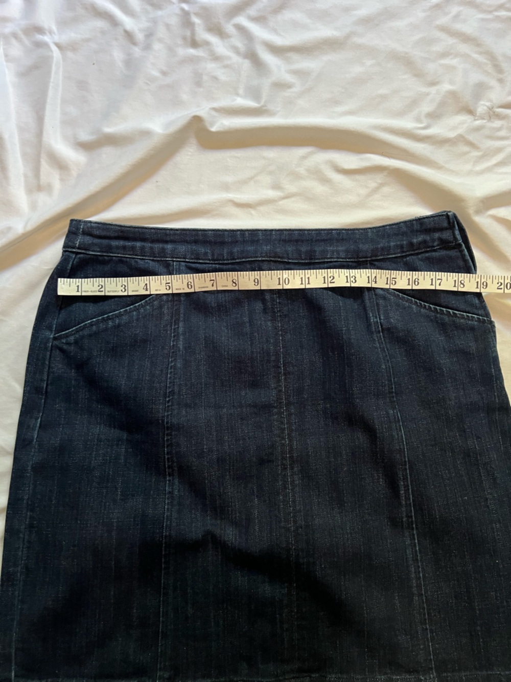 Talbots Denim Skirt Dark Blue - Picture 4 of 5